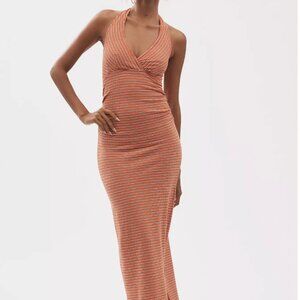 NWT Pilcro High Tide Halter Slim Midi Dress